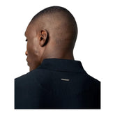 Polo 1/4 Zip Mercerised Cotton Custom Fit Short Sleeve Golfer - Black
